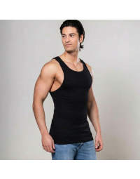 Alca Rib V‑Shape Lot de 2 Débardeurs Homme Noir