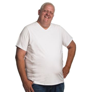 Alca Easy-Going 2-Pck Men T-Shirt V-Neck White 5XL