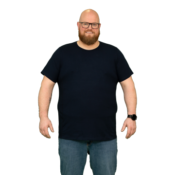 Alca Easy-Going 1-Pck Men T-Shirt O-Neck Navy 4XL