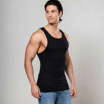 Alca Rib V-Shape 2-Pck Heren Singlet Black